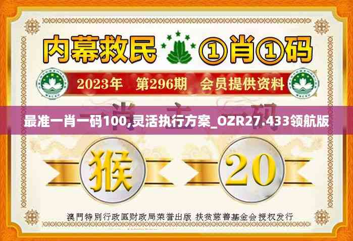 最准一肖一码100,灵活执行方案_OZR27.433领航版