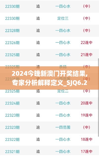 2024今晚新澳门开奖结果,专家分析解释定义_SJQ6.28.86Allergo版(意为轻快)