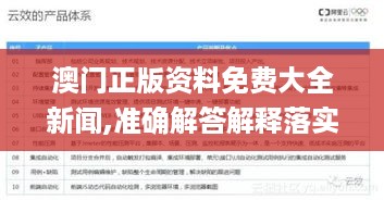 澳门正版资料免费大全新闻,准确解答解释落实_TSR4.55.29神器版