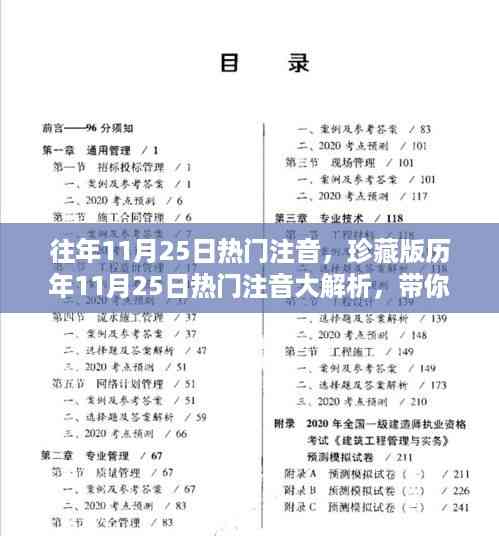 历年11月25日热门注音珍藏版解析,重温经典,探寻热门注音的魅力!