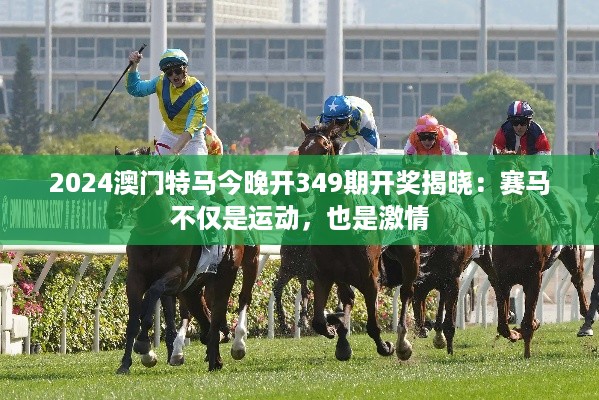 2024澳门特马今晚开349期开奖揭晓:赛马不仅是运动,也是激情
