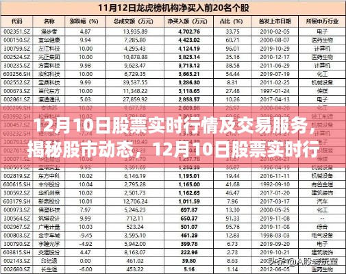揭秘股市动态,深度解析12月10日股票实时行情与交易服务指南