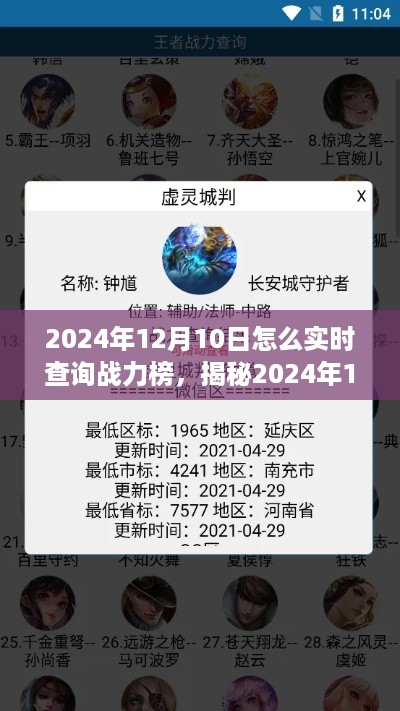 揭秘,如何实时查询2024年12月10日战力榜,轻松掌握排名动态!