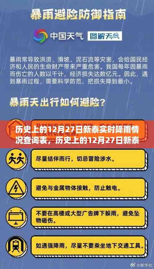 历史上的新泰市实时降雨情况查询表,聚焦十二月二十七日降雨数据