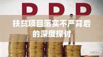 扶贫项目落实不严背后的深度探讨
