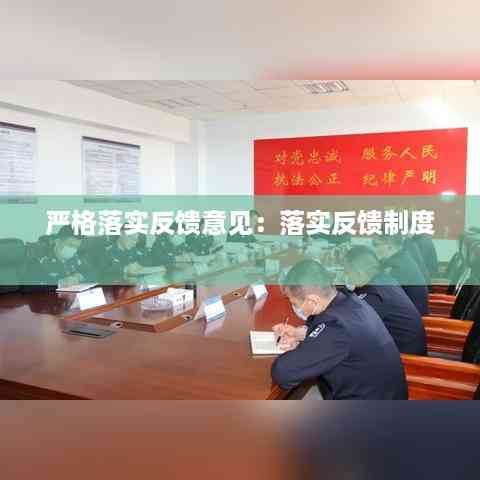 严格落实反馈意见:落实反馈制度