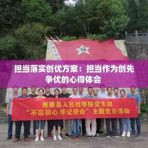 担当落实创优方案:担当作为创先争优的心得体会