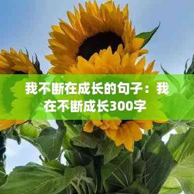 我不断在成长的句子:我在不断成长300字