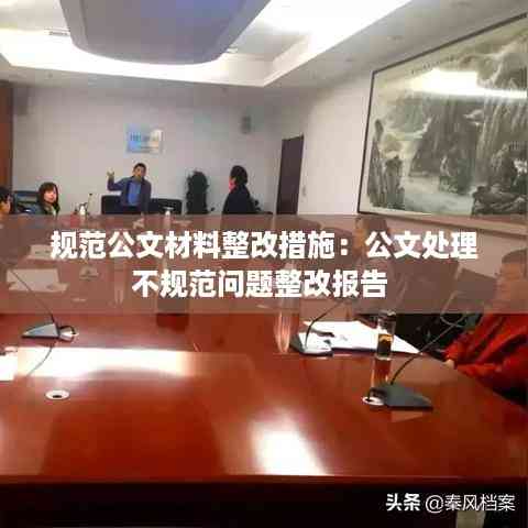 规范公文材料整改措施:公文处理不规范问题整改报告