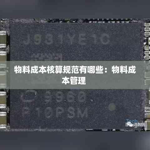 物料成本核算规范有哪些:物料成本管理
