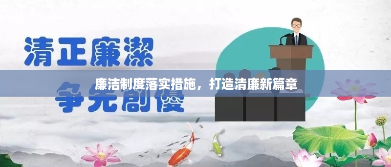 廉洁制度落实措施,打造清廉新篇章