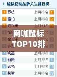 网咖鼠标TOP10排名大解析,选购指南与详细解读