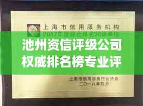 池州资信评级公司权威排名榜专业评级,信誉有保障!